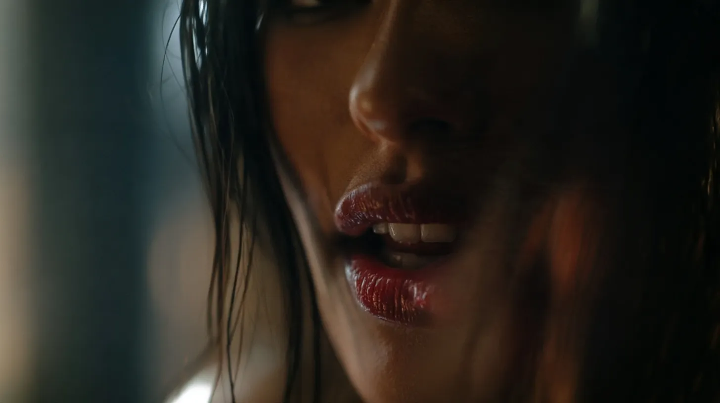 Close-up of a woman’s face in shadow